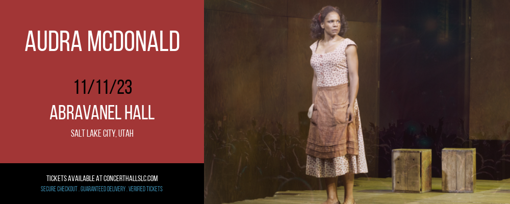 Audra McDonald at Abravanel Hall